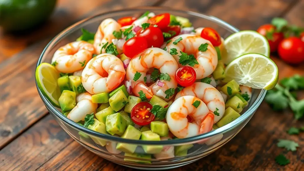 fresh shrimp avocado ceviche