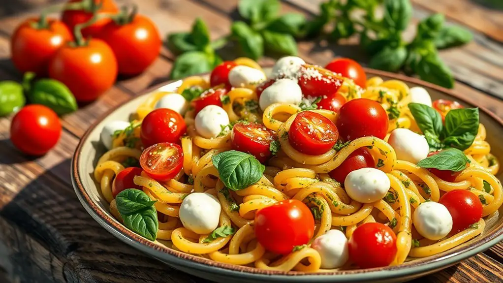 fresh vibrant pasta salad