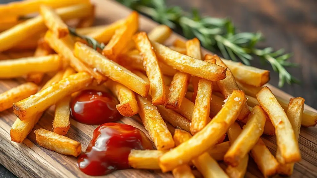 freshly made potato fries