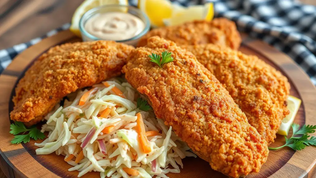 fried seasoned catfish dish