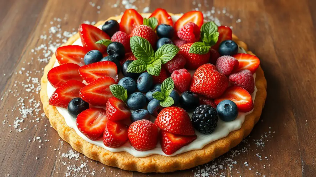 fruity dessert pizza delight