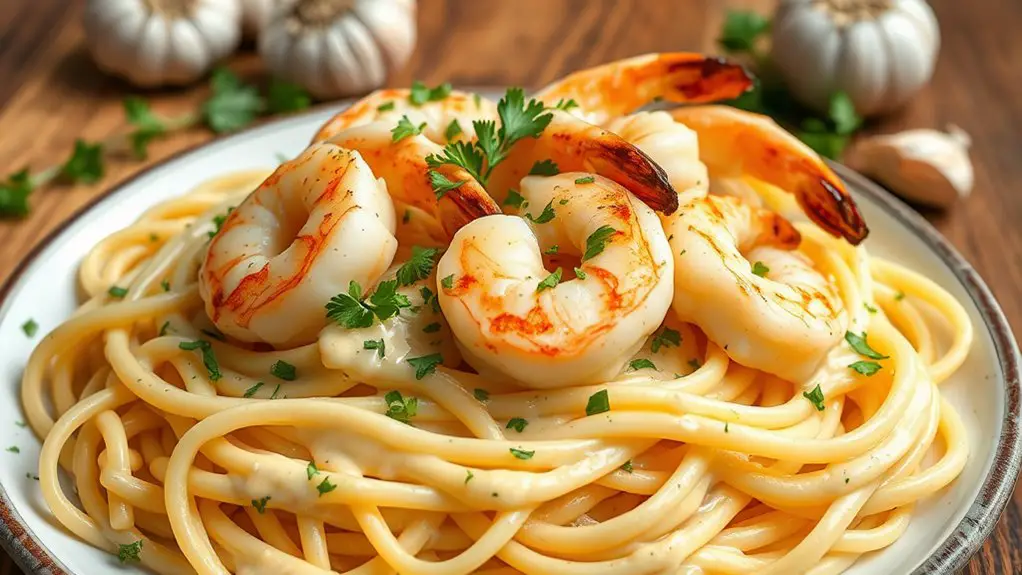 garlic butter shrimp pasta