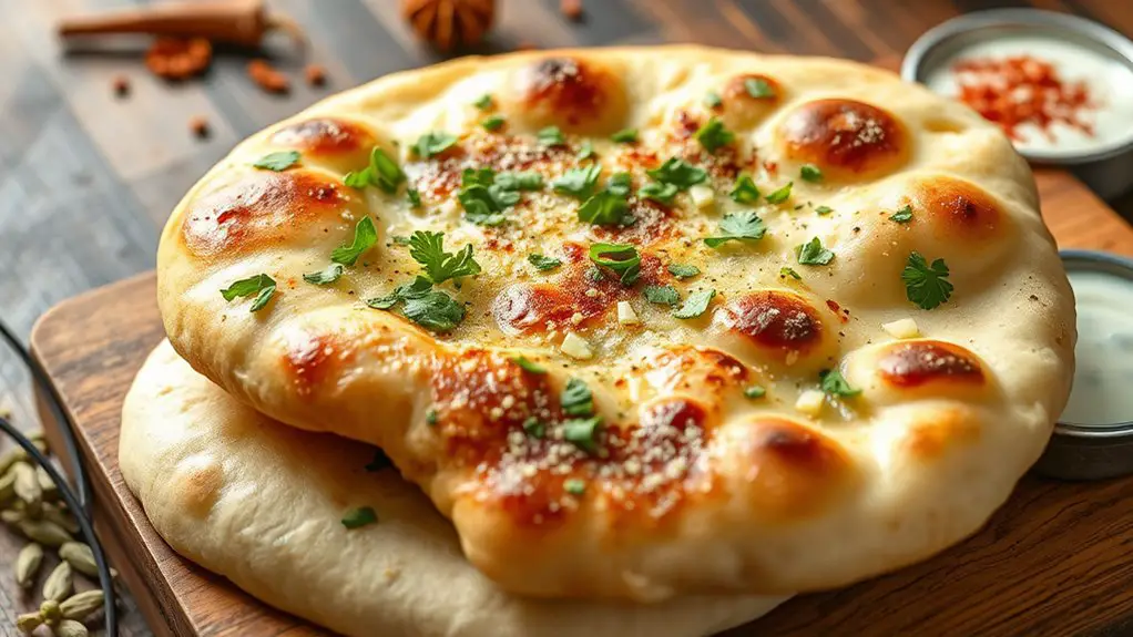 garlic flavored indian flatbread recipe