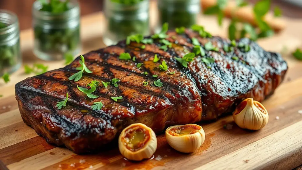 garlic herb seasoned steak