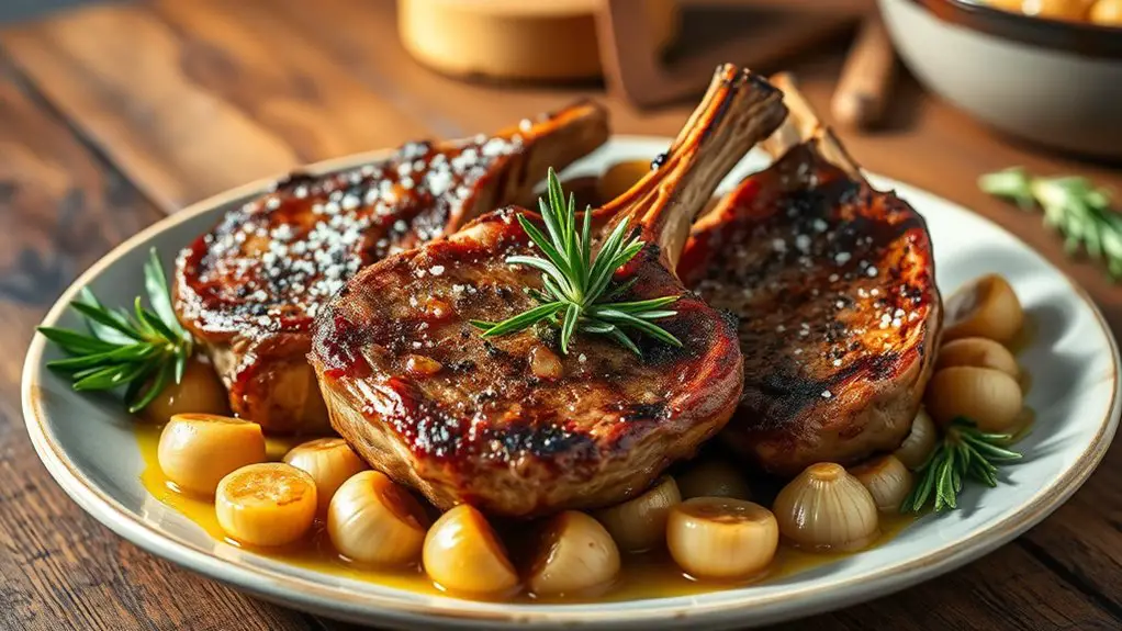 garlic infused lamb chops recipe