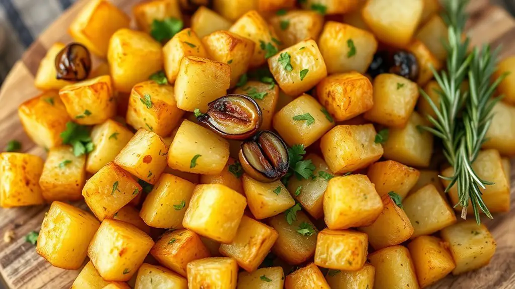 garlic infused seasoned potatoes