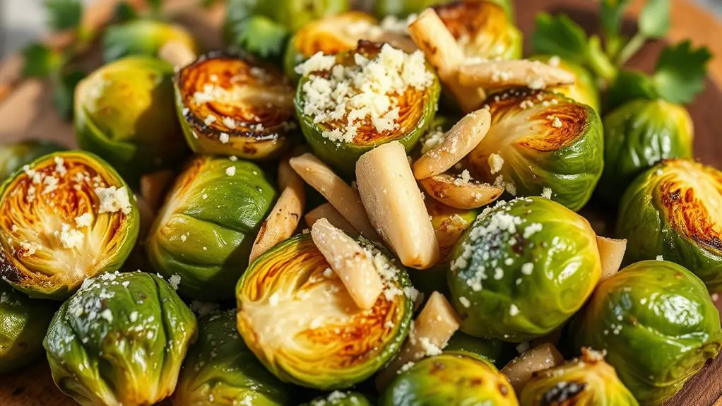 garlic parmesan brussels sprouts