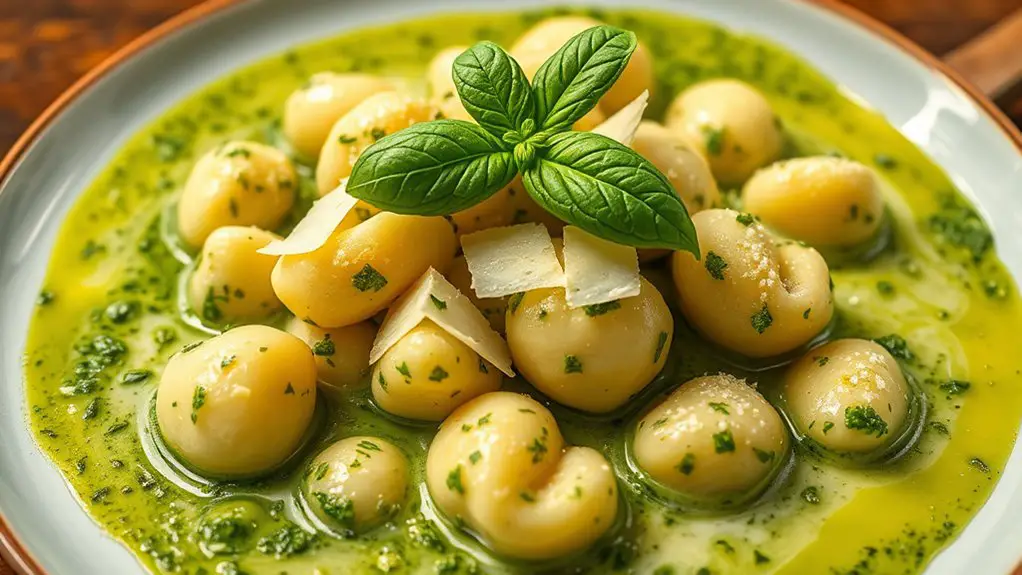 gnocchi with creamy pesto