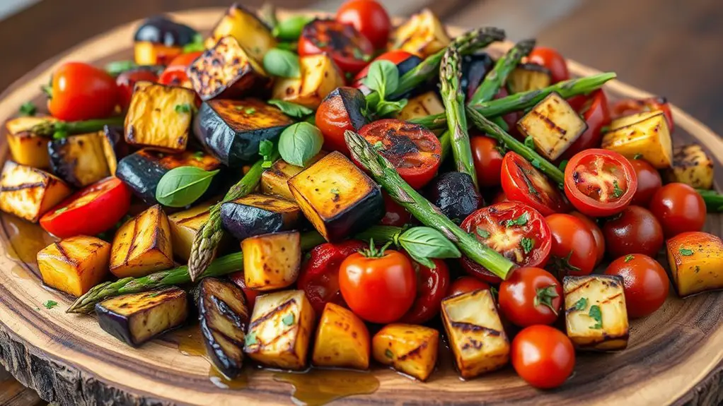 grilled mixed vegetable dish