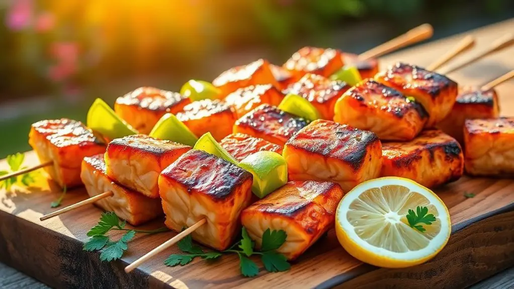 grilled salmon with honey