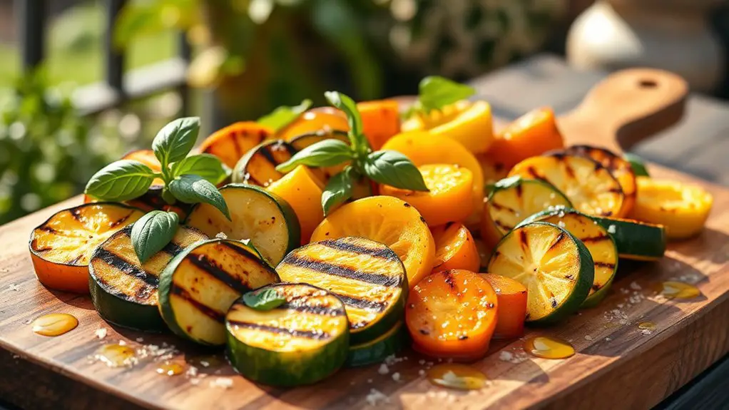 grilled summer squash dish