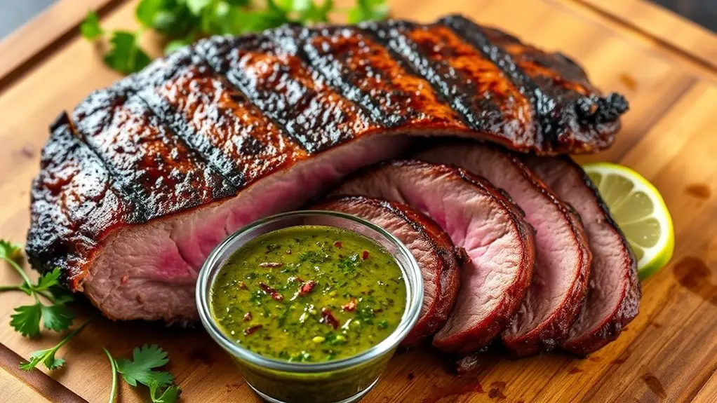 grilled tri tip with chimichurri