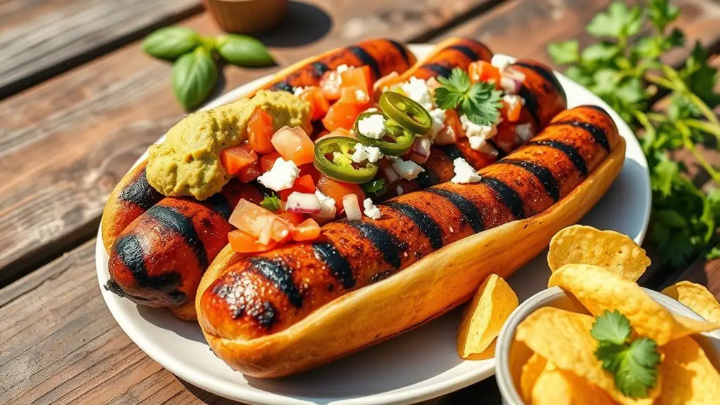 grilled vegetarian hot dogs