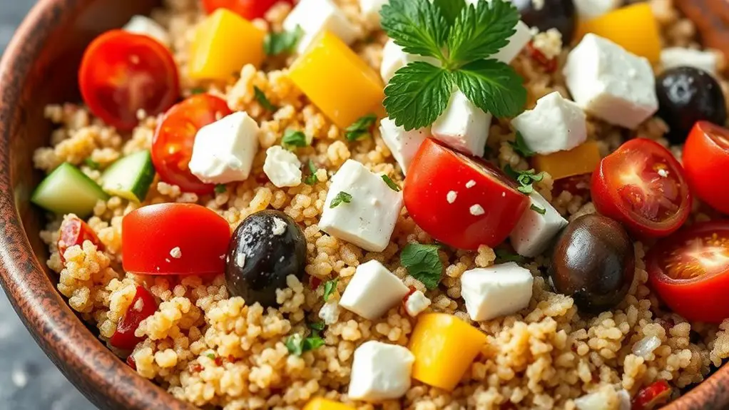 healthy mediterranean quinoa dish