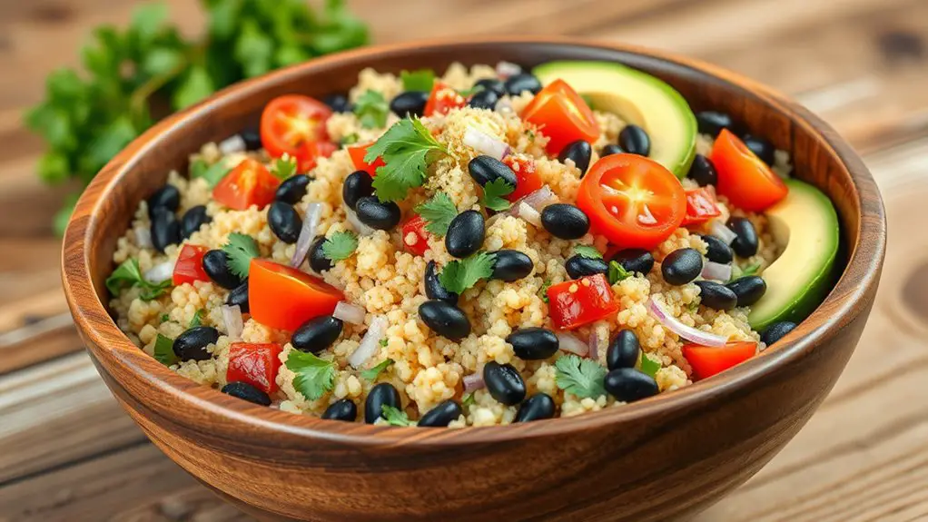 healthy quinoa black bean salad