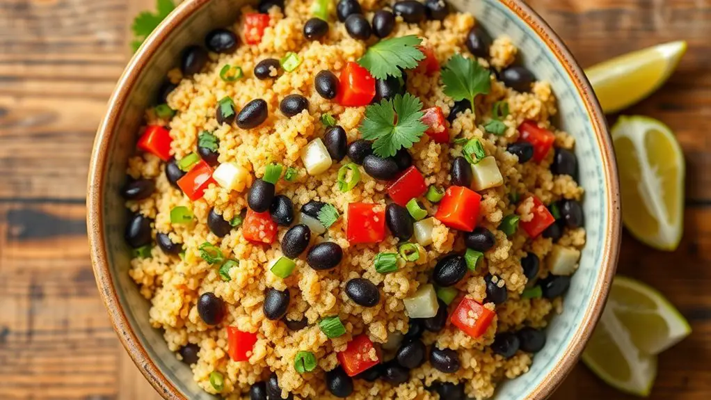 healthy quinoa black bean salad