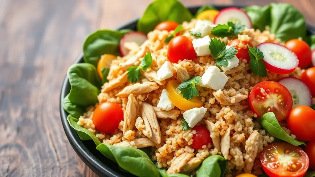 healthy quinoa chicken salad