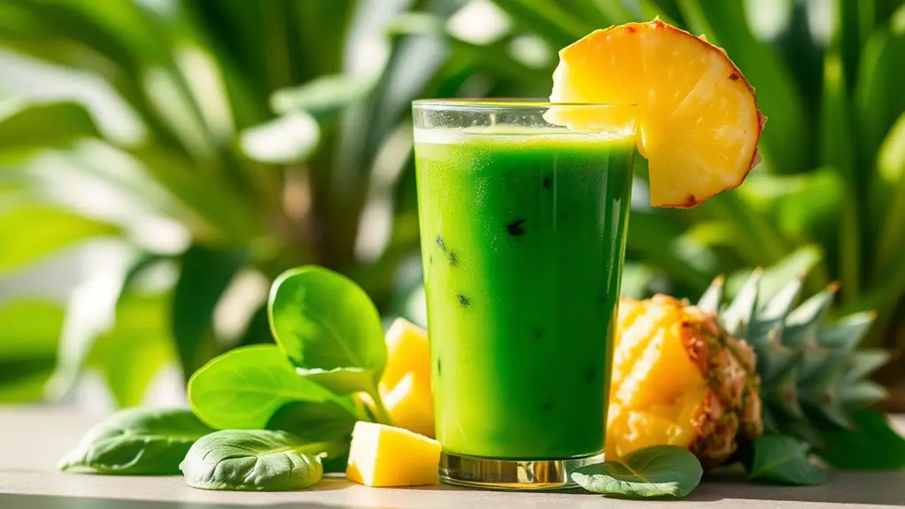 healthy tropical green blend