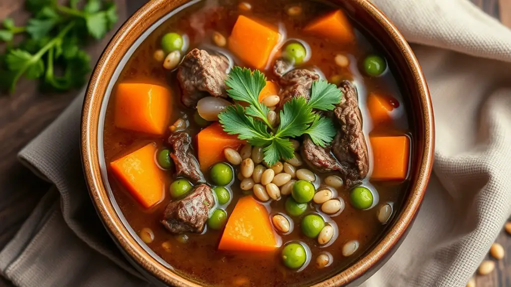 hearty beef barley soup