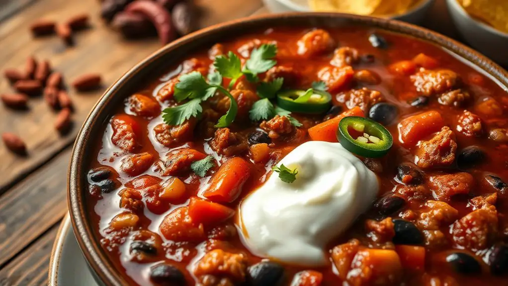 hearty chili with spices