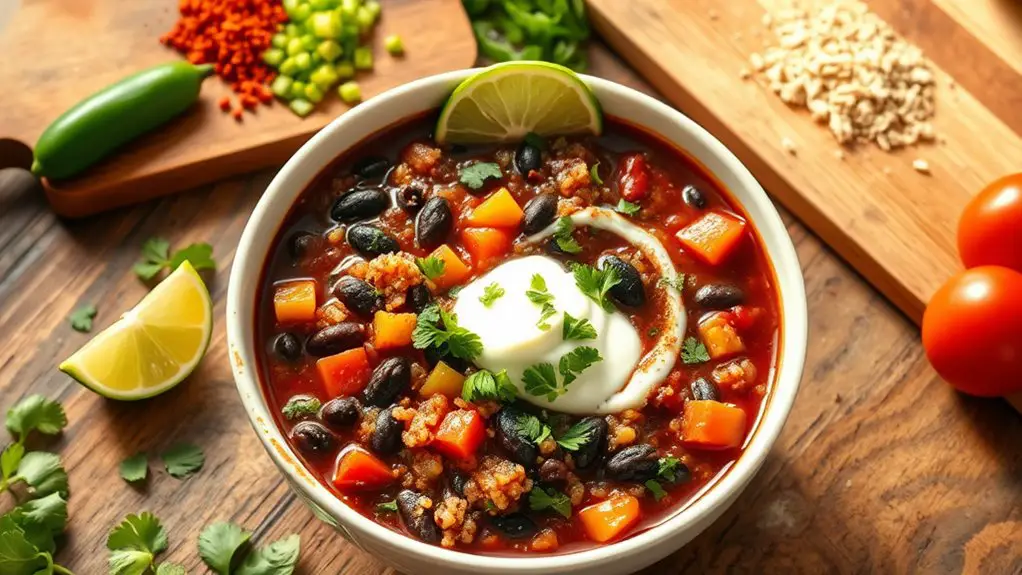 hearty quinoa black bean chili