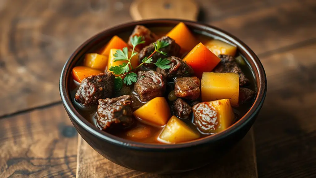 hearty savory slow cooked stew