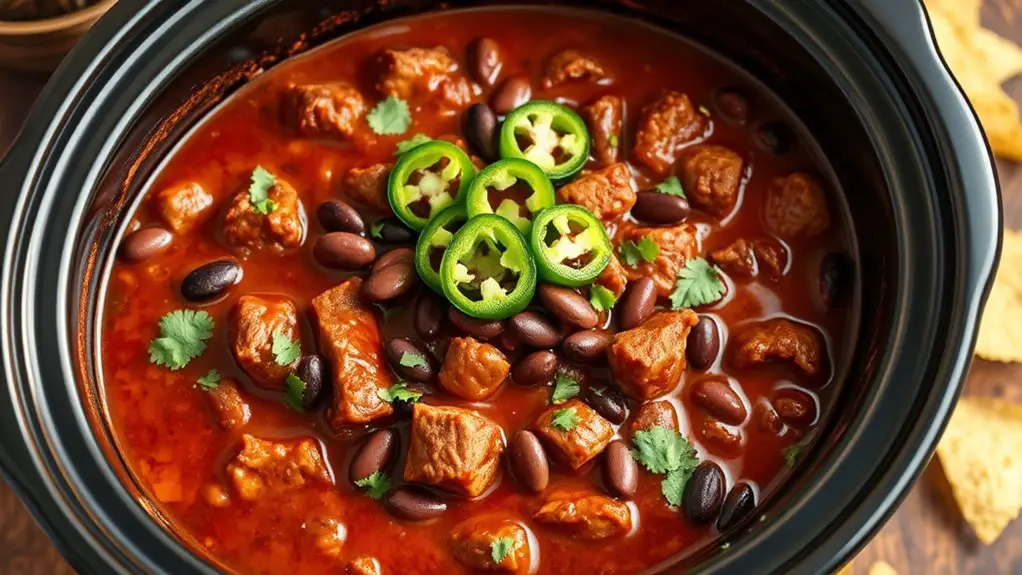 hearty slow cooker chili