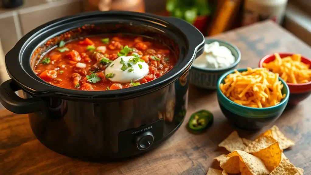 hearty slow cooker chili