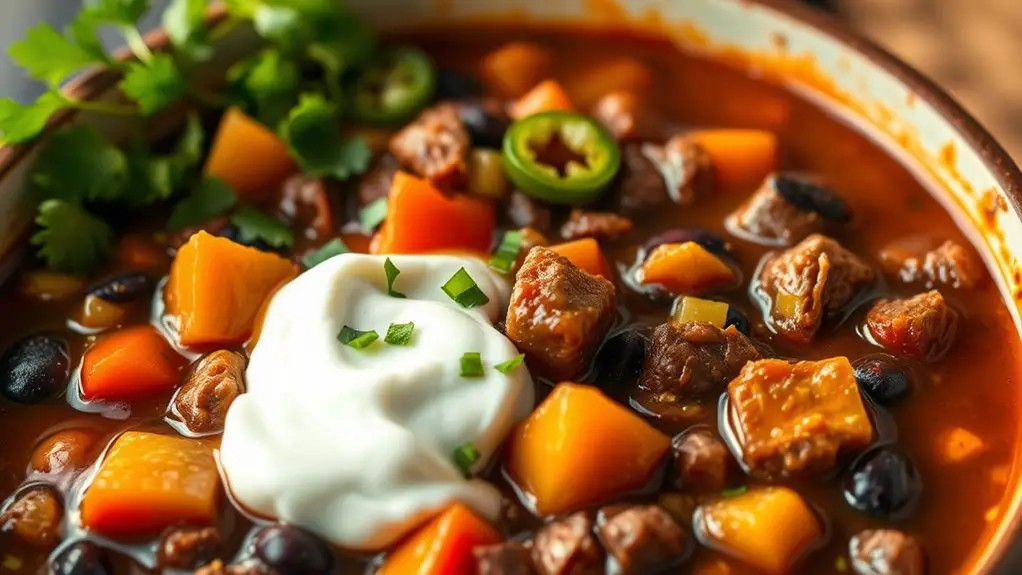 hearty slow cooker chili