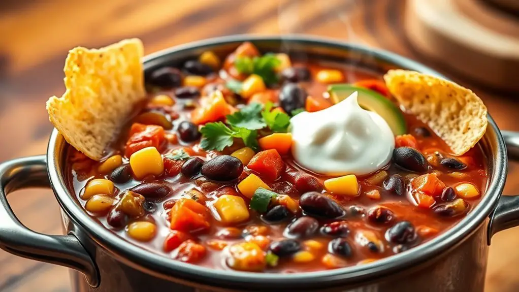 hearty spicy meatless chili