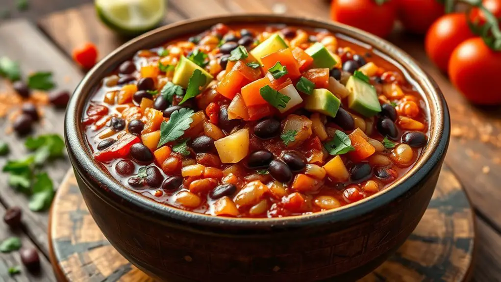 hearty vegetarian bean chili