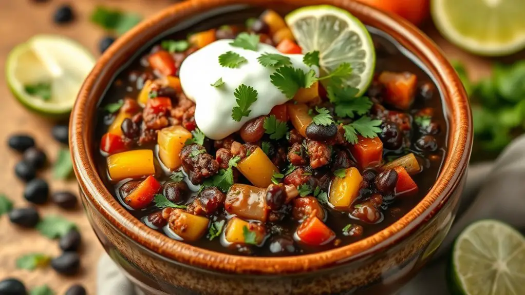 hearty vegetarian black bean chili