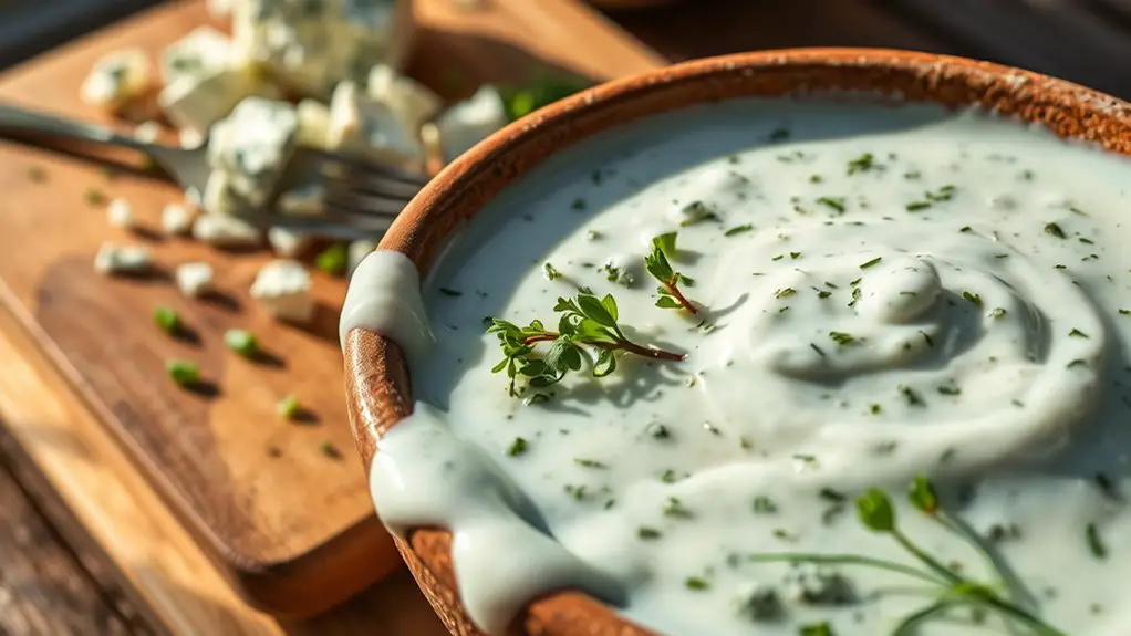 herb infused blue cheese dressing