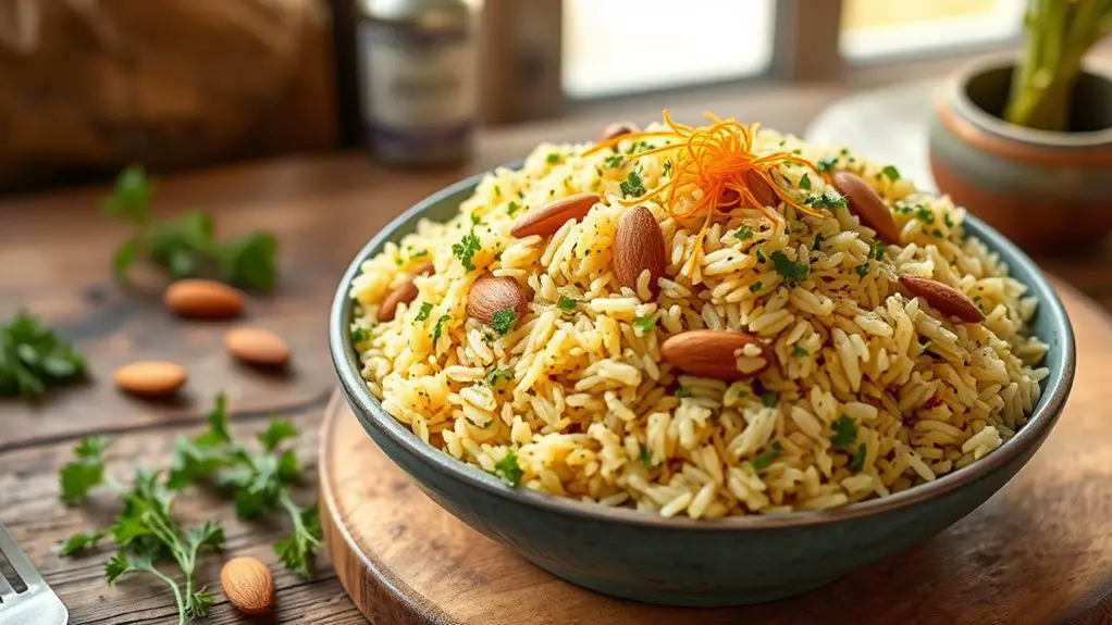 herb infused rice dish