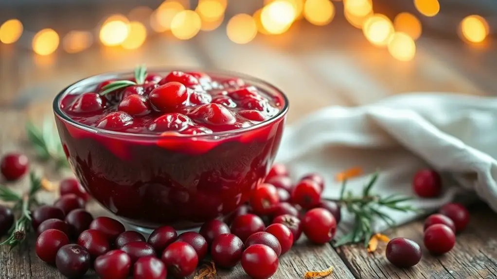 holiday inspired cranberry condiment