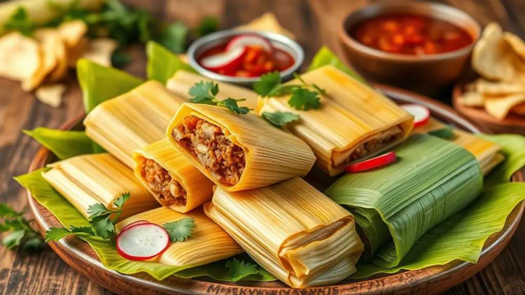 homemade savory pork tamales