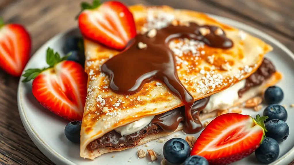 indulgent sweet quesadilla treat