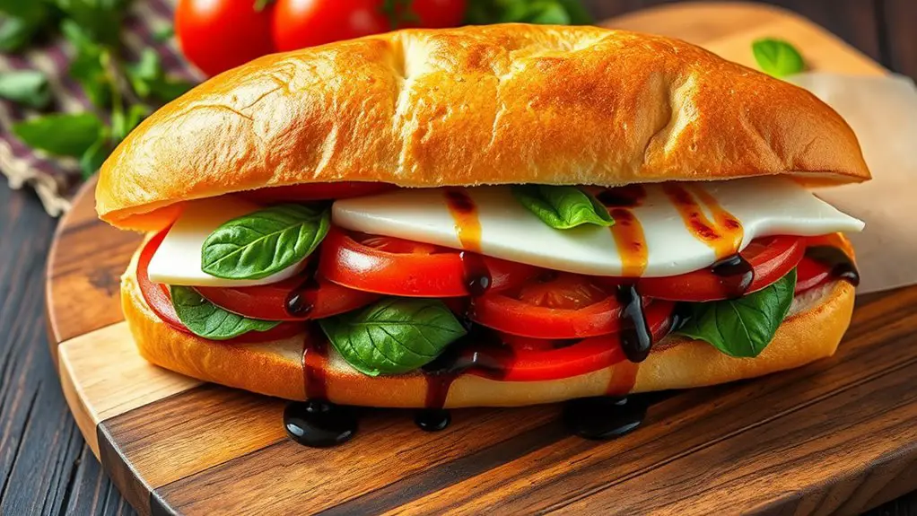 italian sandwich with caprese