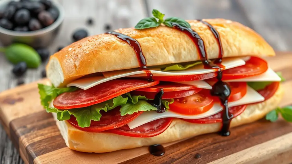 italian sandwich with meats