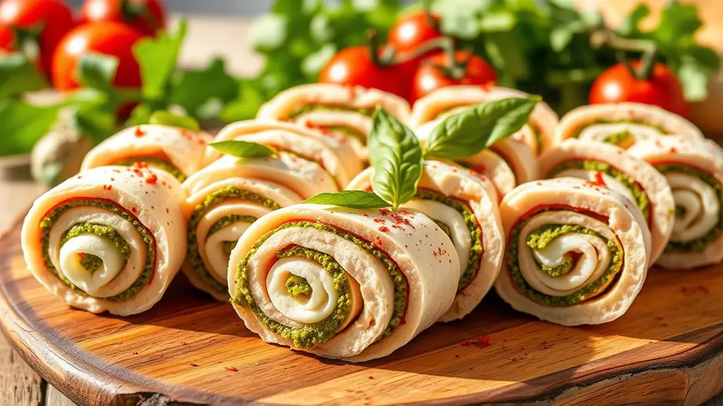 italian turkey pesto rolls