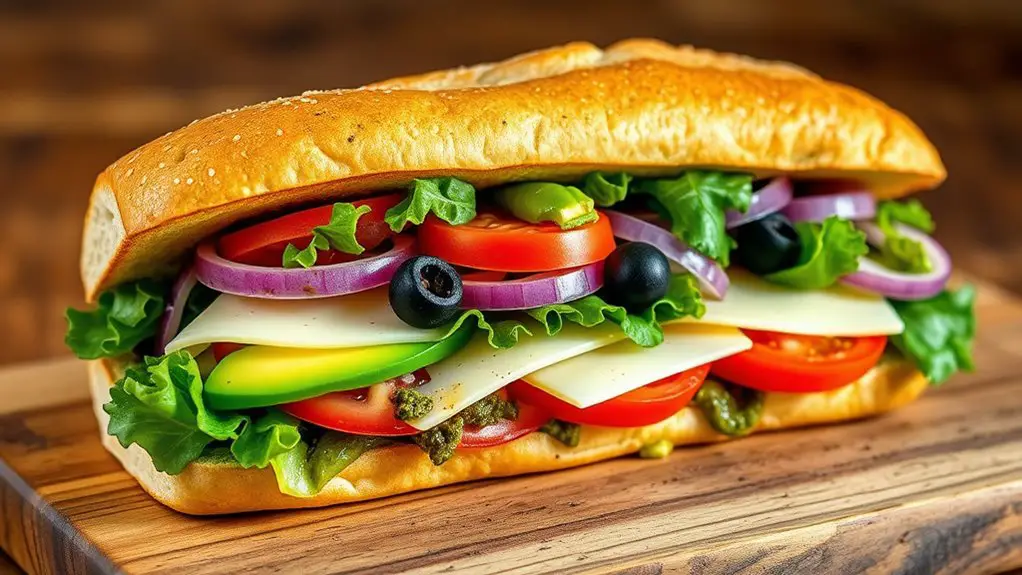 italian vegetarian sandwich delight