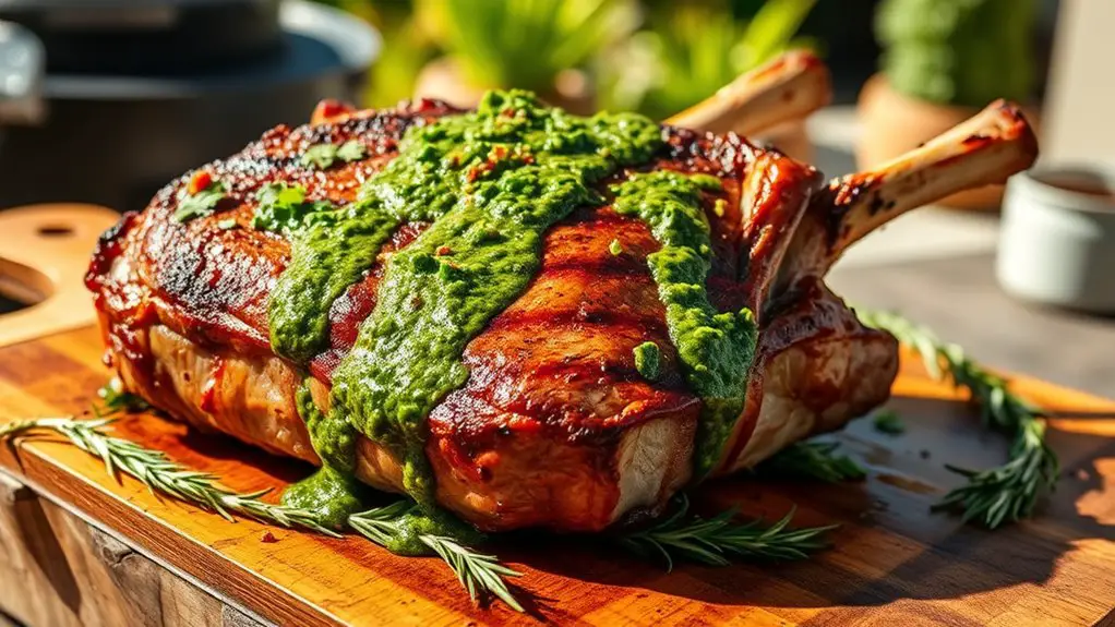 lamb with chimichurri sauce