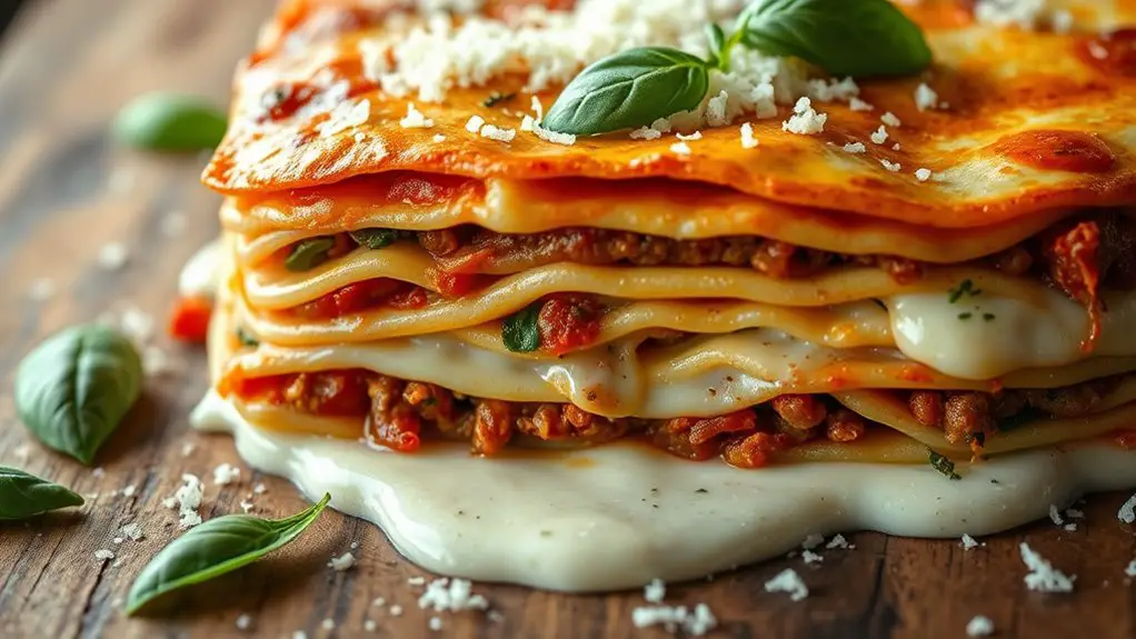 layered pasta with meat