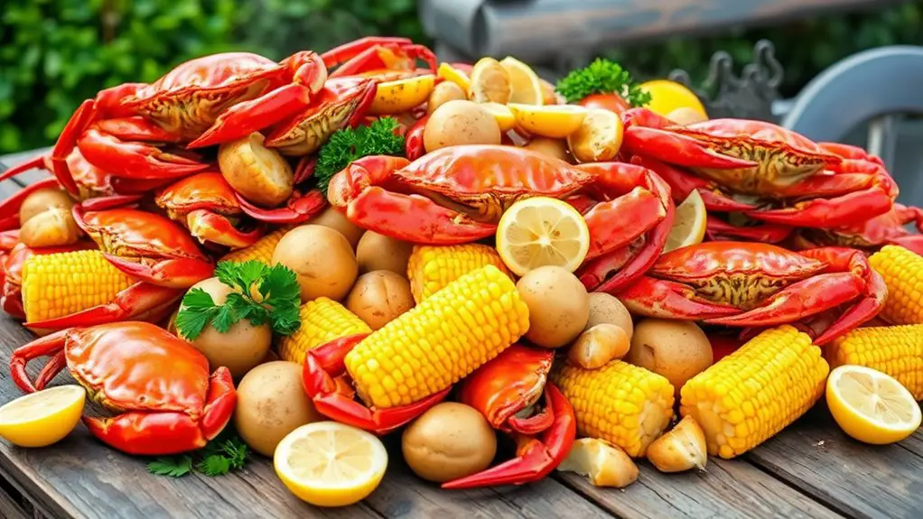 lemon and garlic crab boil