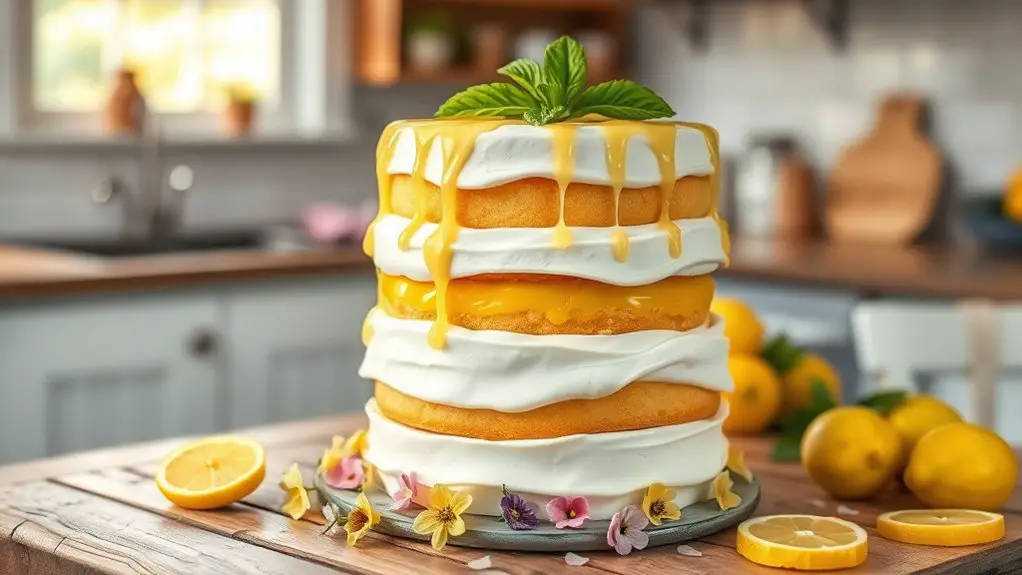 lemon curd layered dessert