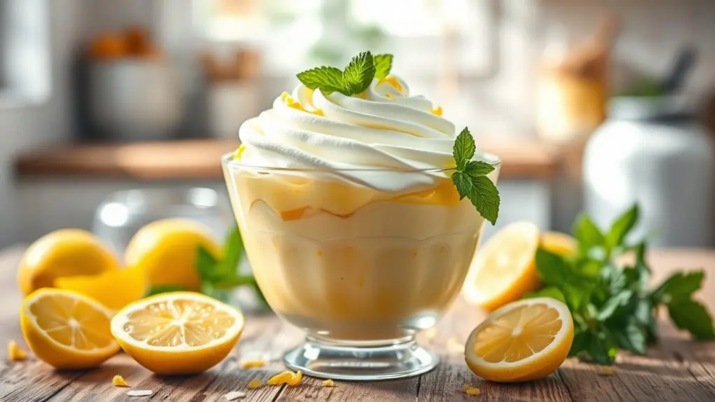 lemon custard dessert layers