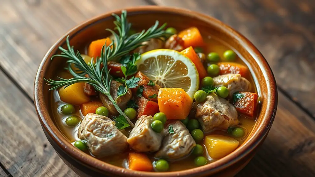 lemon flavored chicken stew