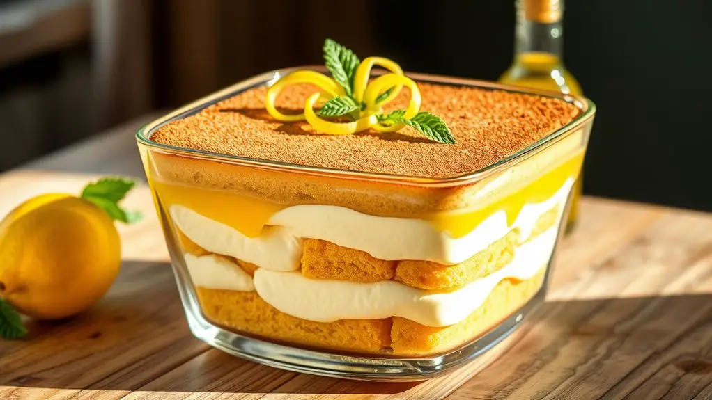 lemon flavored coffee dessert