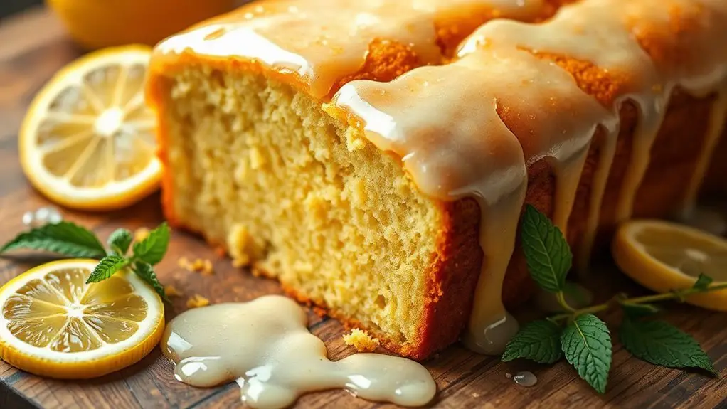 lemon flavored glazed pound cake