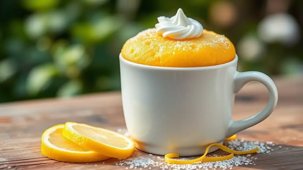 lemon flavored microwave dessert